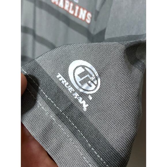 Miami Marlins Baseball True Fan Polo Shirt Mens 2XL Athleisure Preppy Casual NWT - Picture 4 of 9